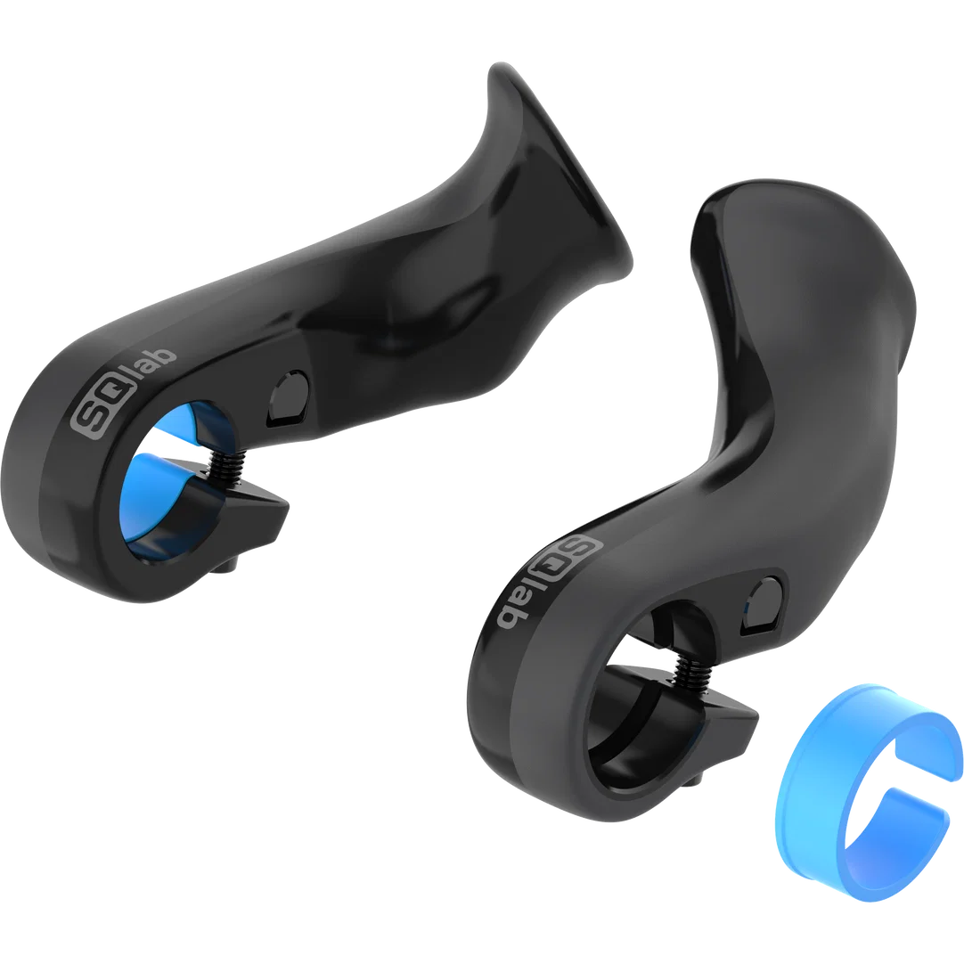 SQlab 410 Trekking inner bar ends in black with blue adapter ring