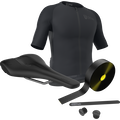 SQlab Gravel Complete bundle with cycling jersey, saddle and handlebar tape in black and yellow-green