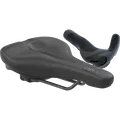 SQlab Trekking Basic bike saddle and handlebar grips bundle in black