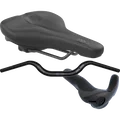 SQlab Trekking Plus bundle saddle, handlebar and ergonomic grips in black