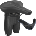 SQlab Trekking Complete bundle with cycling saddle, cycling shorts and handlebar grips in black