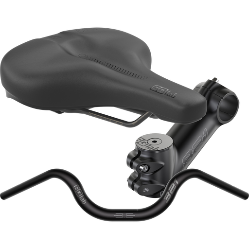SQlab City Complete bundle saddle stem and handlebar set in matte black