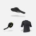 SQlab Gravel Complete Set mit Sattel, Lenkerband und Kurzarm-Trikot in schwarz