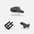 SQlab City Plus Fahrradzubehör-Set mit Sattel, Flatpedalen und Griffen in schwarz