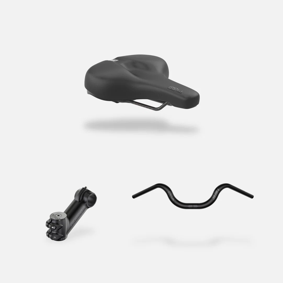 SQlab City Complete Sattel, Vorbau und Lenker Set in schwarz