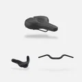 SQlab Trekking Plus Fahrrad-Set mit Sattel, Lenker und Griffen in schwarz