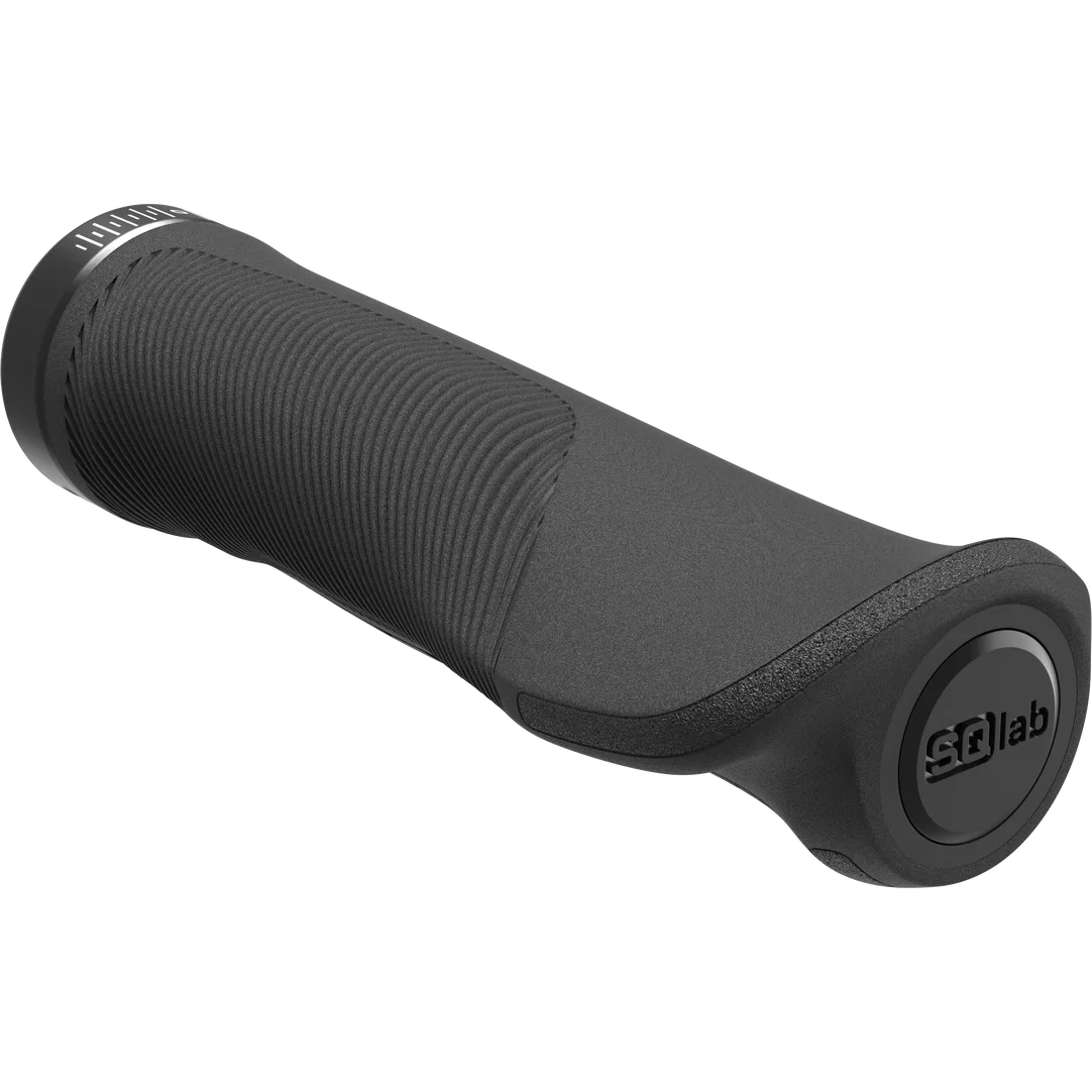 SQlab 710 2.0 ergonomic lock-on handlebar grip in black with palm rest flange